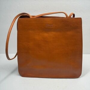 Vintage Pelle Studio Brown Italian Leather Shoulder Bag Medium Magnetic Closure
